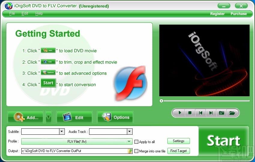 iOrgSoft DVD to FLV Converter,DVD转FLV,视频转换,转换器