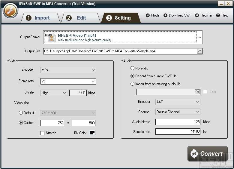 iPixSoft SWF to MP4 Converter下载,SWF转MP4软件,视频转换