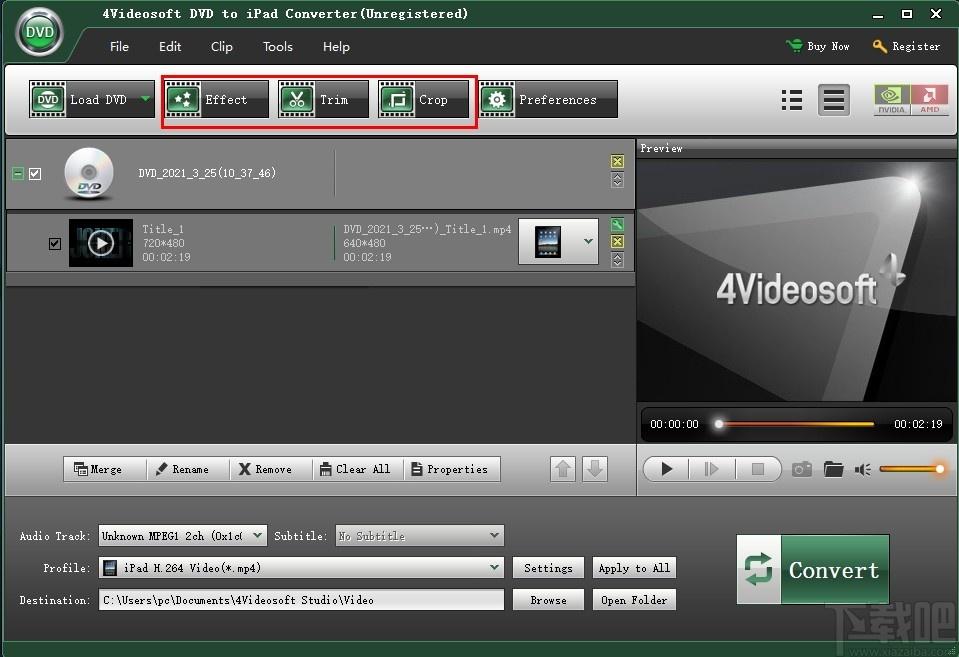 4Videosoft DVD to iPad,DVD转iPad,视频转换